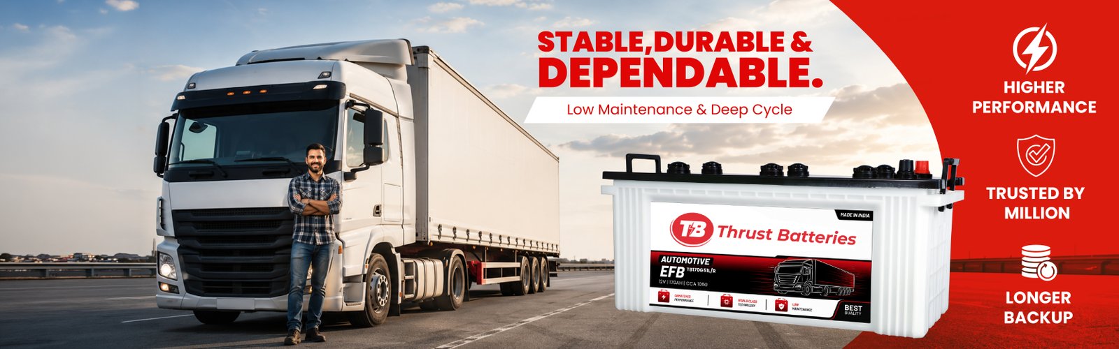 Stable, Durable & Dependable - Heavy Duty Truck Batteries